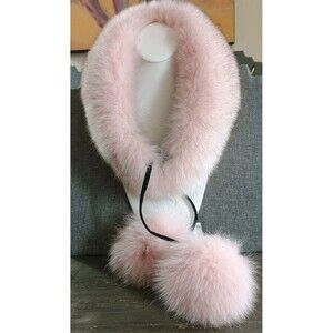 Fourrures Audet Chaudiéres Appalaches Quebec Lynx Pink Headband Collar With Pom